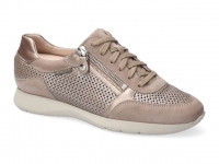 chaussure mephisto lacets molly perf taupe clair